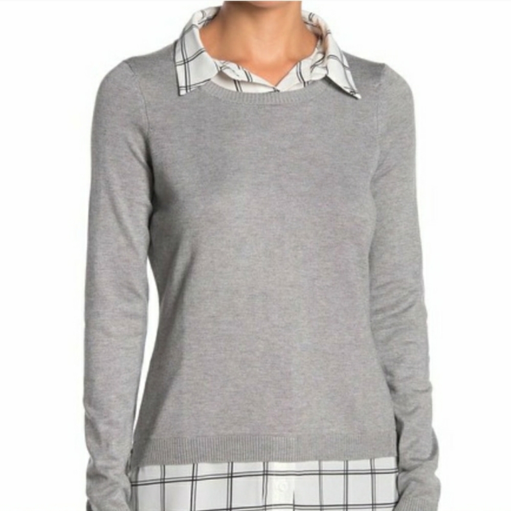NWT Adrianna Papell Mixed Media Sweater